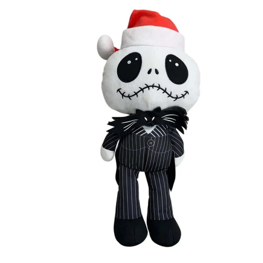 Disney Nightmare Before Christmas Jack Skeleton Santa Hat Plush Stuffed Toy